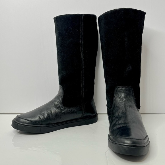 Frye ‘Gemma’ Shearling Lined Leather/Suede Tall Boots - Picture 2 of 11